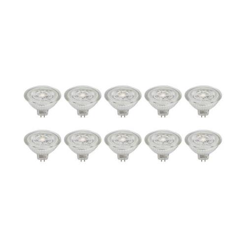 Prios LED-reflektor GU5.3 4.3W 345lm 36° klar 827 set om 10