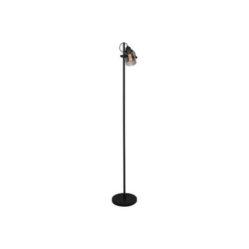 Freelight Fumoso golvlampa, höjd 143 cm, svart/rökgrå