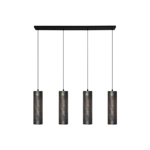 Freelight Forato pendellampa, längd 120 cm, brun, 4-ljus, metall