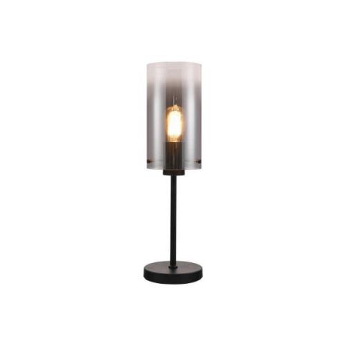 Freelight Ventotto bordslampa, svart/rök, höjd 57 cm, metall/glas