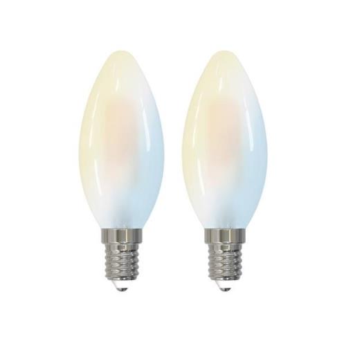 LUUMR Smart LED-dropplampa set om 2 E14 4,2W CCT klar Tuya