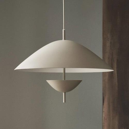 ferm LIVING hänglampa Lod, beige, järn, Ø 50 cm