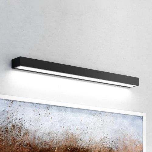 MCJ Vola LED badrumsvägglampa, IP44, svart, 4.000 K, bredd 80 cm