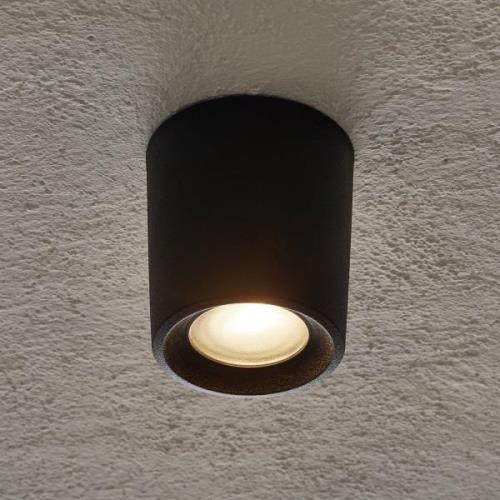 Fumagalli Downlight Livia 9,6 cm svart/frostad syntetisk harts GU10 CC...