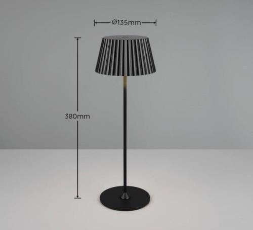 Reality Leuchten Suarez LED-bordslampa, svart, höjd 39 cm, metall