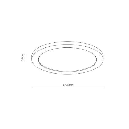 TK Lighting Aqua LED-panel, bok, Ø 42,5 cm, 36 W