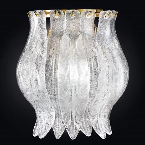 Patrizia Volpato Vägglampa Petali med Muranoglas 19 cm