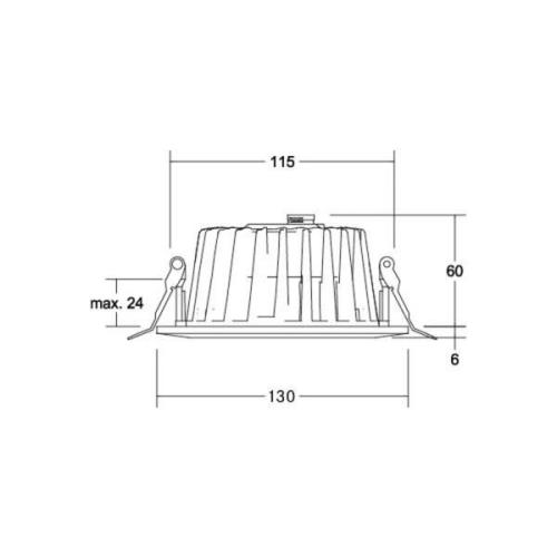 BRUMBERG LED infälld downlight Lydon Mini, on/off, 3.000 K