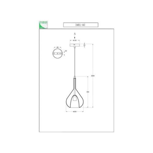 Fabas Luce Hänglampa lila, grön, 1 lampa, glas