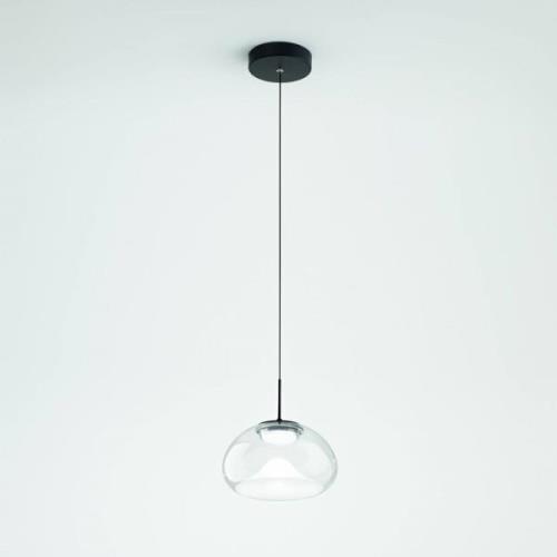 Fabas Luce LED hänglampa Brena, transparent, 1 lampa, dimbar, CCT