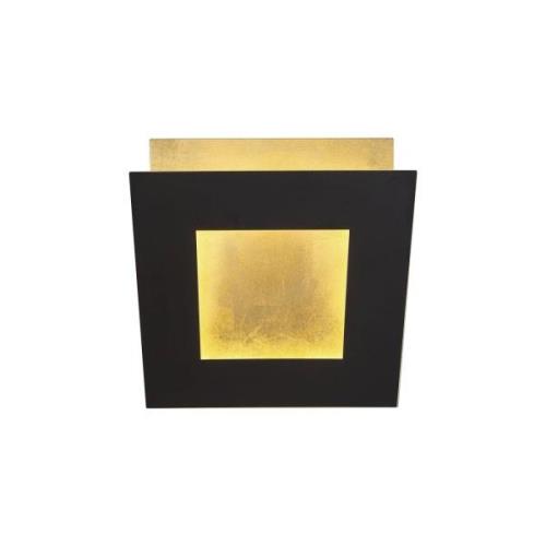 Mantra Iluminación LED-vägglampa Dalia, svart/guld, 18 x 18 cm, alumin...