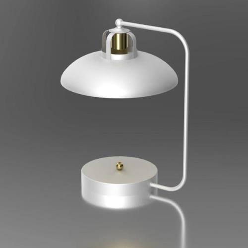 Euluna Bordslampa Felix, vit/guld