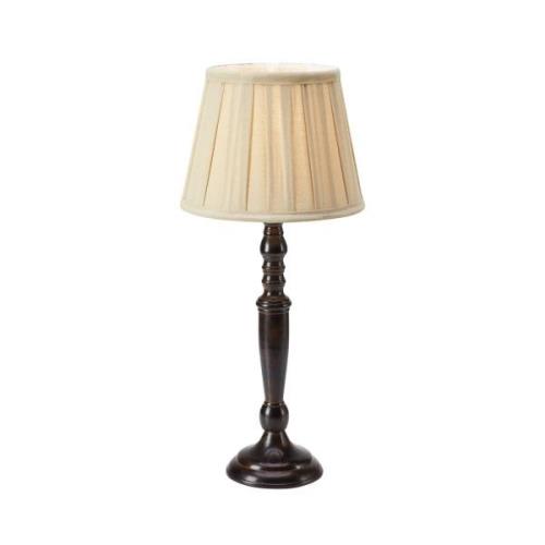 Markslöjd Chocolat bordslampa, höjd 46 cm, beige/brun, metall/väv