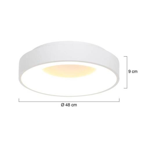 Steinhauer Ringlede LED-taklampa, 2.700 K, Ø 48 cm, vit, metall