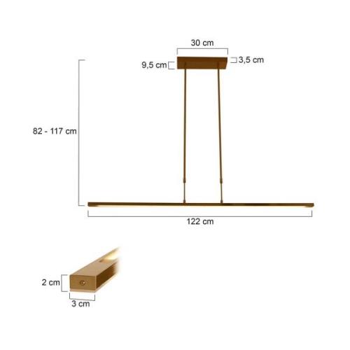 Steinhauer Hänglampa Zelena, brons, längd 122cm, metall, CCT