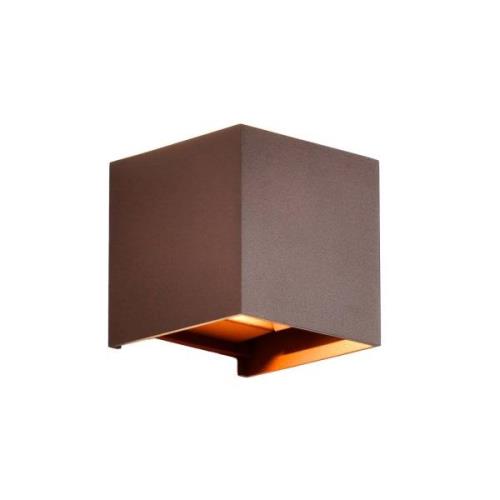 Mantra Iluminación LED utomhusvägglampa Davos, corten, kantig, dimbar ...