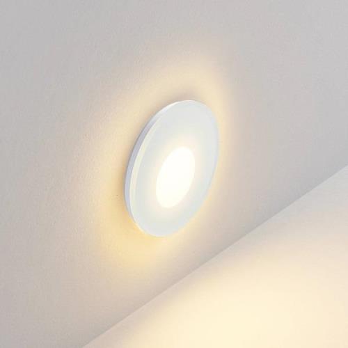 Molto Luce LED-inbyggnadslampa Wall 68R Glass IP44 RD, vit. CCT