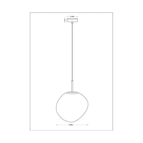 Eco-Light Canopus hänglampa, violett, Ø 36 cm, glas, E27