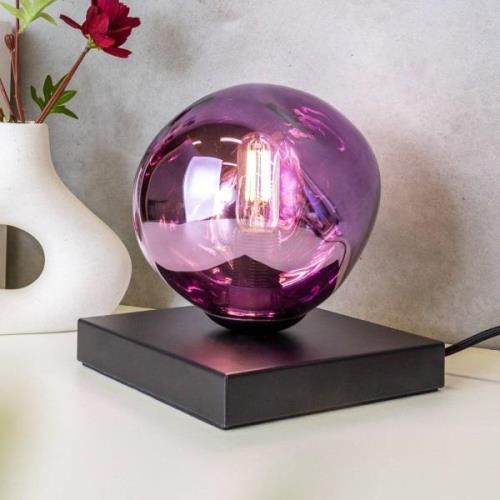 Eco-Light Canopus bordslampa, violett, Ø 15 cm, glas, 1 x E14