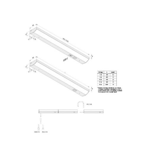 Hera ModuLite F LED-bänklampa, svart, 120 cm, 3.000 K aluminium