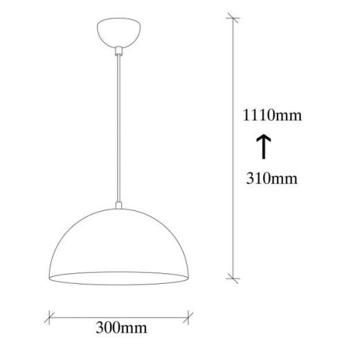 Opviq Berceste 231-S hänglampa, silverfärgad, metall, Ø 30 cm