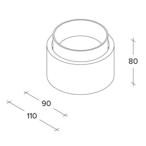 TECNICO by Sforzin Syme taklampa, vit, rund, Ø 11 cm, gips, GX53