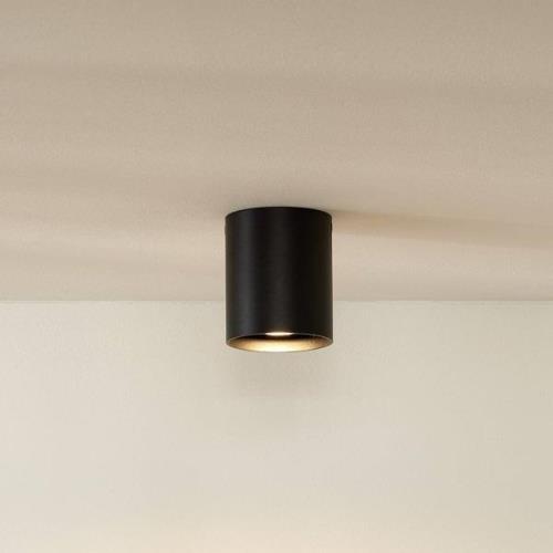 Lucide Bodi takspotlight, rund, svart, Ø 8 cm, 1 lampa, aluminium