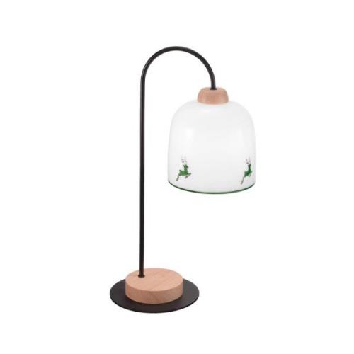 austrolux Kolarz Chalet bordslampa, vit/hjortgrön, höjd 56 cm