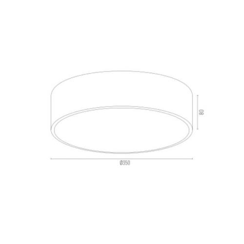 Argon Taklampa Amore, guldfärgade ränder, svart, Ø 35cm