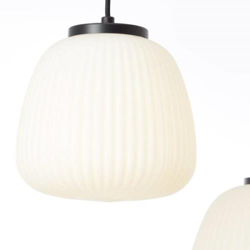 Brilliant Kaizen hängande lampa, längd 200 cm, opal, 5-ljus, metall