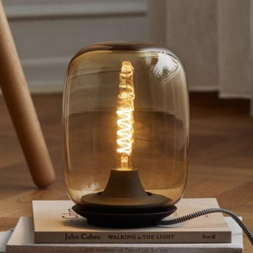 Eva Solo LED-bordslampa Acorn, bärnsten, glas, dimbar