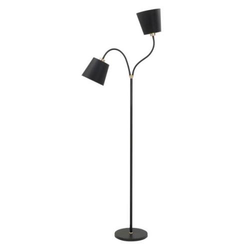 HighLight Golvlampa Texas, svart, 2 lampor