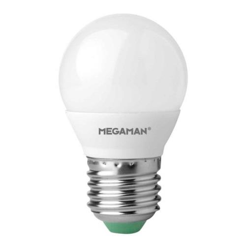 MEGAMAN LED-lampa E27 Miniglobe 5,5W, varmvit