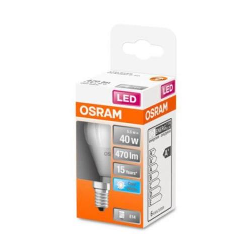 OSRAM LED-dropplampa E14 4,9 W 840 Star, matt