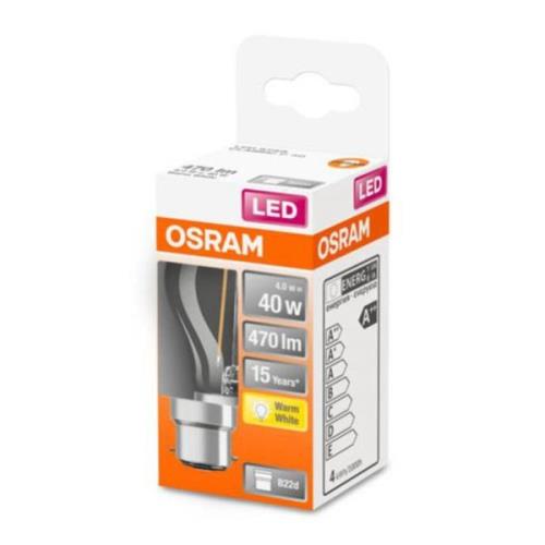 OSRAM LED-dropplampa B22d 4W 2,700K klar