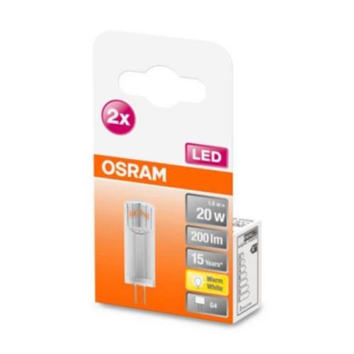 OSRAM LED stiftbas G4 1,8W 2 700K klar 2-pack