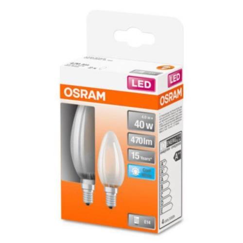 OSRAM Classic B LED-lampa E14 4 W 4 000 K 2-pack