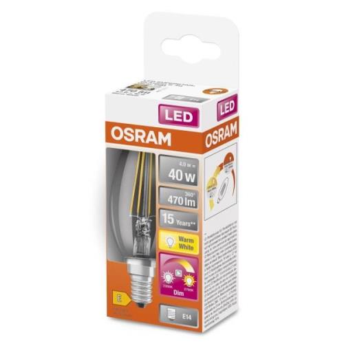 OSRAM LED-lampa E14 4W GLOWdim klar