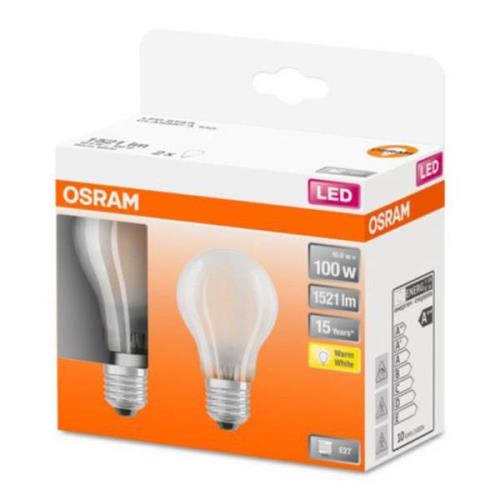 OSRAM Classic A LED-lampa E27 11W 2 700 K 2-pack