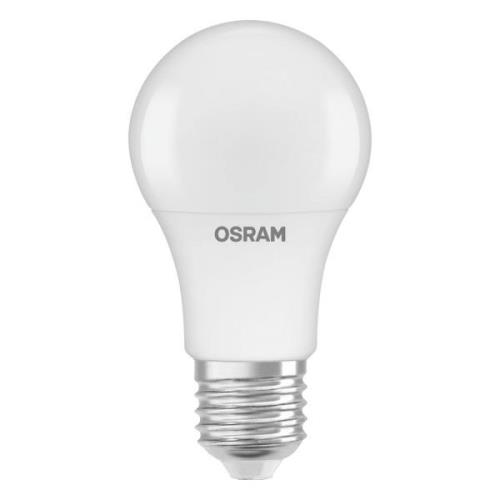 OSRAM LED-lampa, E27, 4,9 W, opal, dagsljussensor