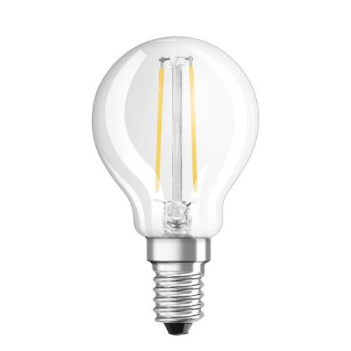 OSRAM LED-dropplampa E14 1,5W827 klar