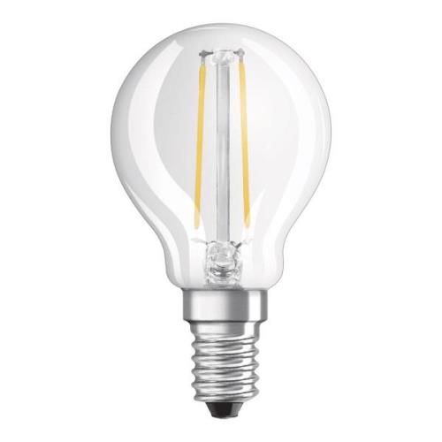 OSRAM LED-dropplampa E14 2,8 W varmvit klar dimbar