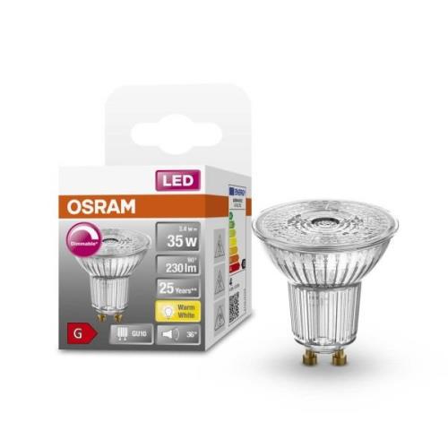 OSRAM LED-glasreflektor GU10 3,4W 927 36° dimbar