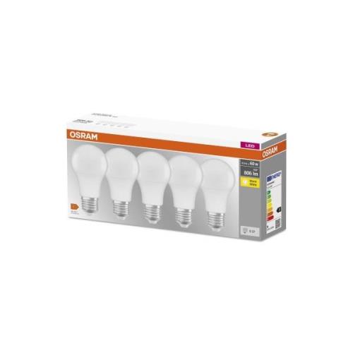 OSRAM Base Classic A LED E27 8,5 W 806 lm 5-set