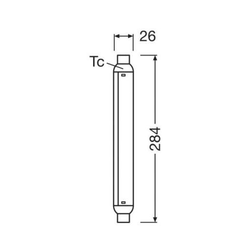 OSRAM LED glödlampa rör S15, S19, 28,4 cm, 7 W, 2 700 K