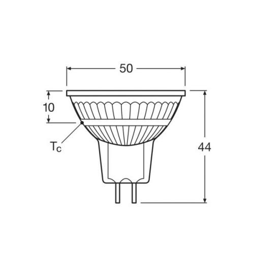 OSRAM LED-reflektor, GU5,3, 4,3 W, 12 V, 2.700 K, 120°