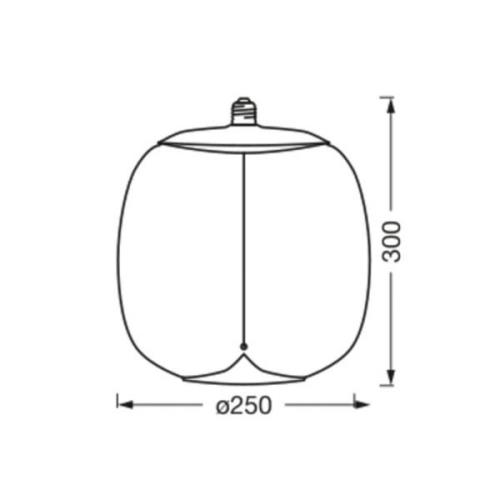 OSRAM Vintage 1906 Big Oval, bärnsten, E27, 2 700 K, glödtråd