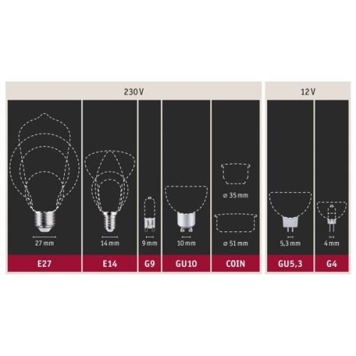 Paulmann LED-lampa E27 9W filamentlampa 2.700K matt