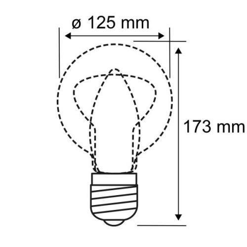 Paulmann LED globlampa E27 9W G125 Fil 2,700K opal dimbar