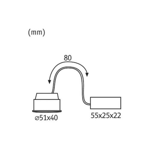 Paulmann Coin Base LED 3-step-dim 100° 5W 3 000 K